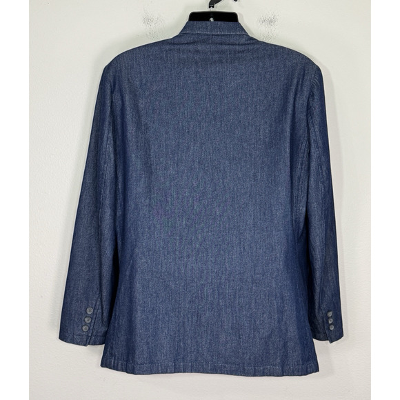 J. Peterman Denim Twill Jacket Cotton Blazer Chore Coat Normcore Preppy, 42 - Picture 6 of 13